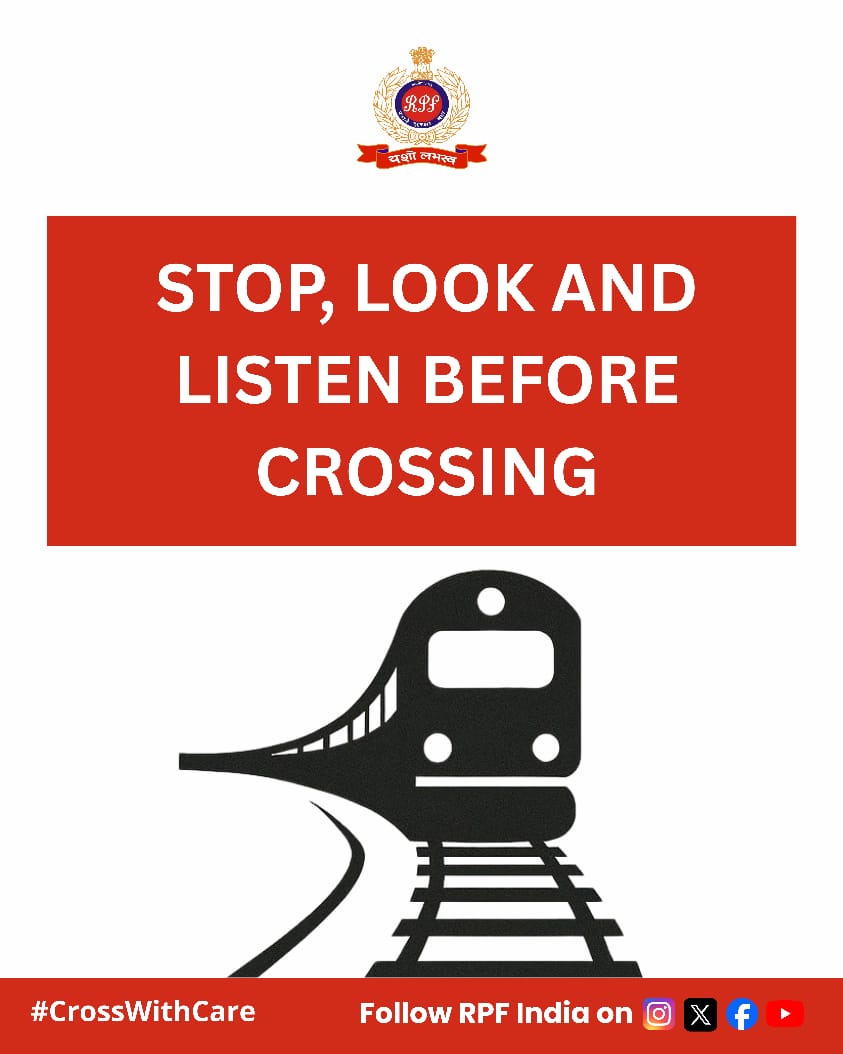 RPF INDIA (@rpf_india) on Twitter photo A Closed Gate Means Danger Ahead
Respect the Barrier, Respect the Rules.
#CrossWithCare #RailwaySafety #BeResponsible #BeSafe <a href="/RailMinIndia/">Ministry of Railways</a> A Closed Gate Means Danger Ahead
Respect the Barrier, Respect the Rules.
#CrossWithCare #RailwaySafety #BeResponsible #BeSafe <a href="/RailMinIndia/">Ministry of Railways</a>