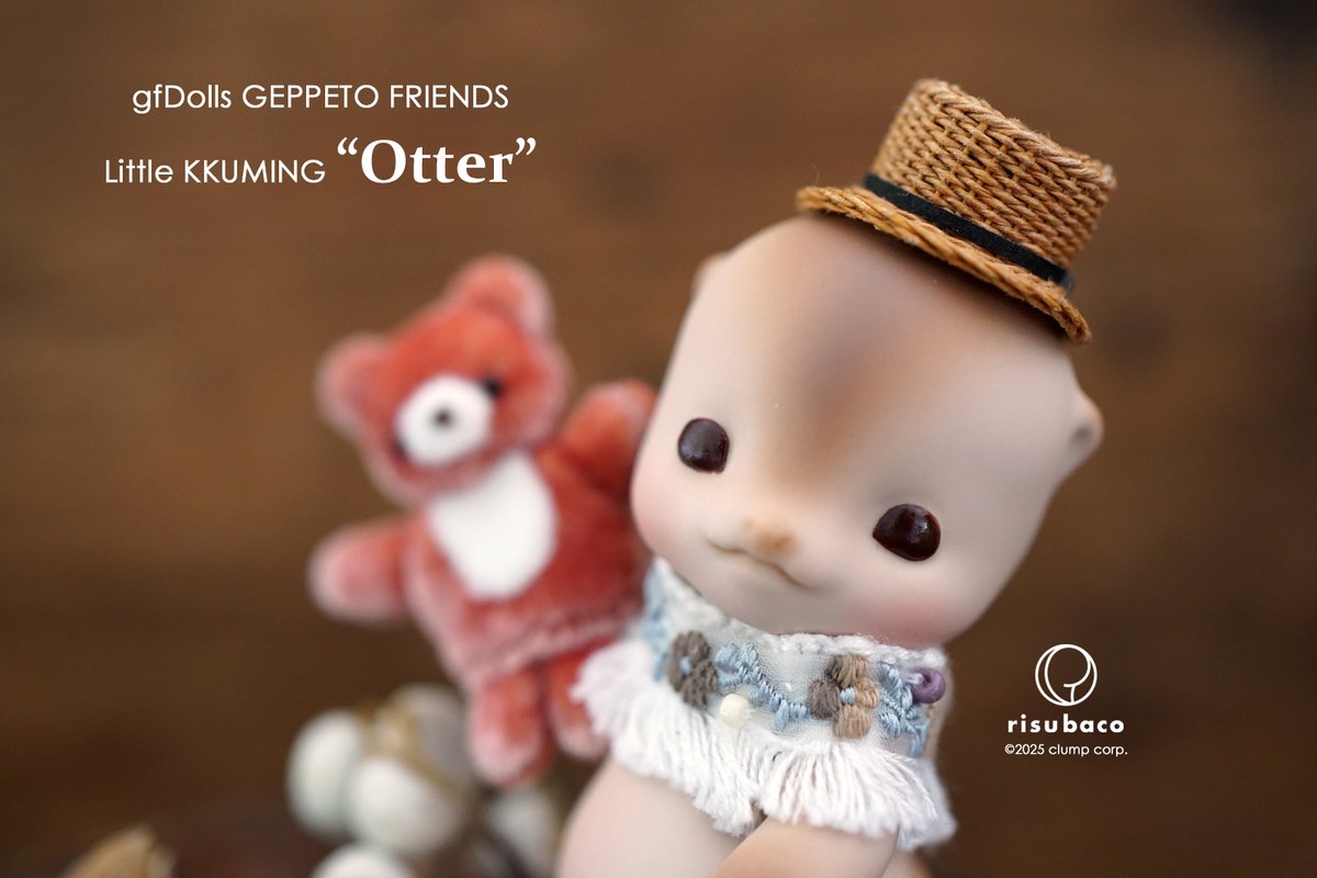 Hello!Hello!Hello?!
可愛い尻尾の
”カワウソ”ちゃん
初お目見えです！

**
GEPPETO FRIENDS 5月受注
Open:5月19日 21:00頃
Close：5月25日 23:59

#GfDolls
#GEPPETOFRIENDS
#risubaco