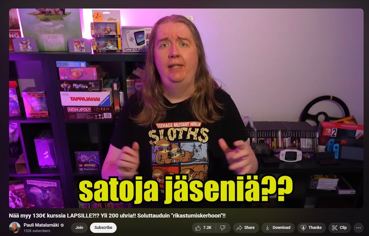 Pauli Matalamäki aka Paulin Pelivideot on kyllä GOAT. Aivan ylivoimainen hahmo ja tämäkin video oli lähes MOT-tason tutkivaa journalismia.

Ylikylän ukko!