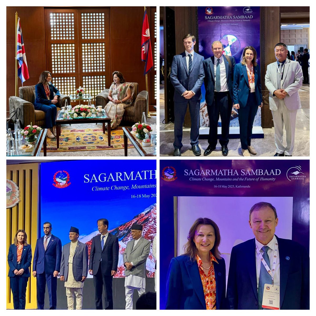 Nepal has done an incredible job highlighting the mountain agenda at their #Sagarmatha Sambad. UK is committed to tackle this shared crisis. Together we now move from dialogue to action: to ensure that the Himalayas are not only protected — but central — to a shared global future
