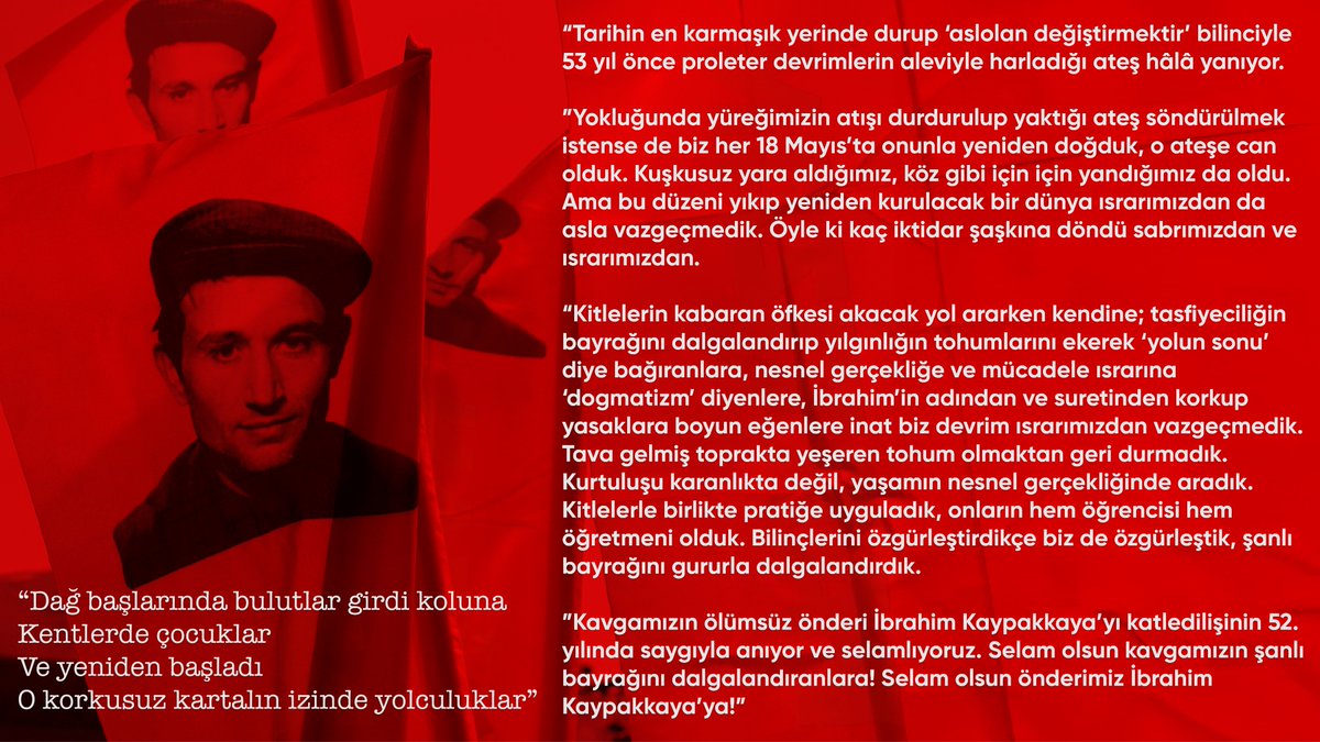 Tutsak Partizanlar: Selam olsun önderimiz İbrahim Kaypakkaya’ya!

yenidemokrasi35.net/tutsak-partiza…