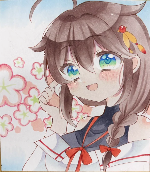 時雨おめでとう #艦これ版深夜の真剣お絵描き60分一本勝負 #艦これ版真剣お絵描き60分一本勝負_20250518 #時雨進水日 #時雨 #時雨生誕祭 #コピック