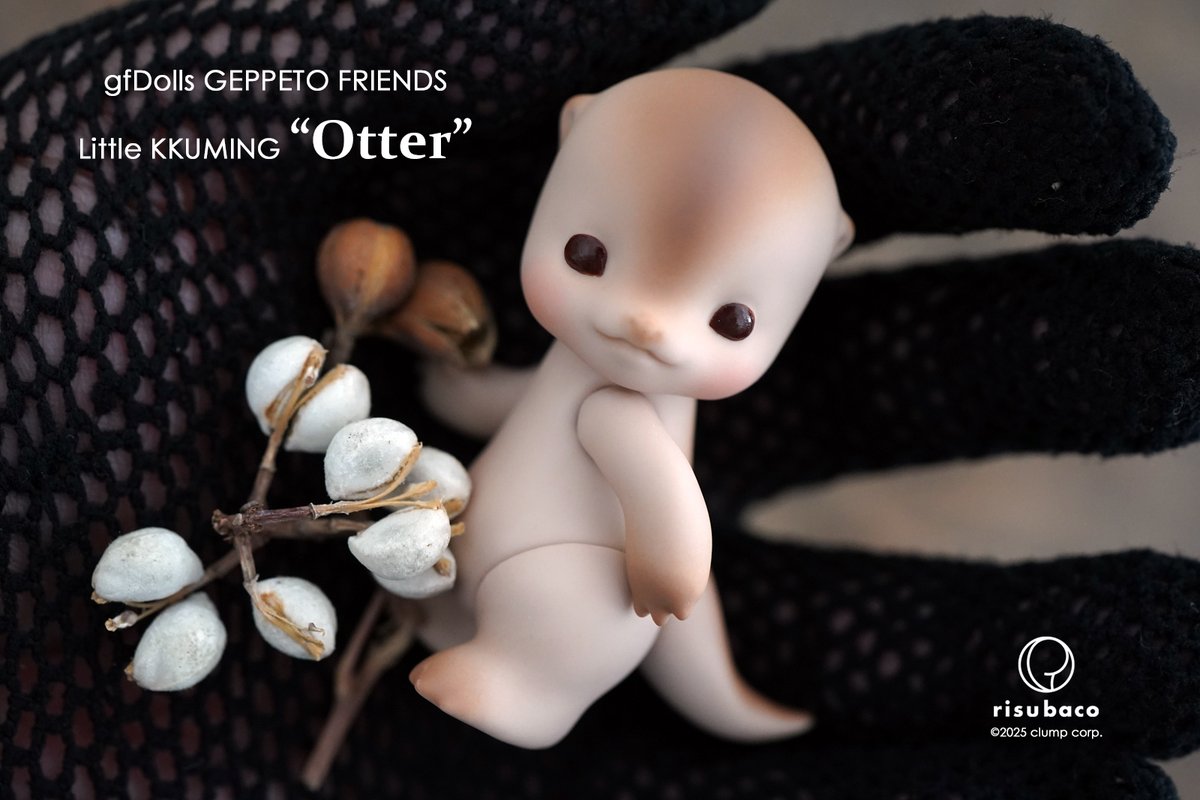 きっとあなたの手にも
すっぽり収まるよ♥

Little KKUMING "Otter"

**
GEPPETO FRIENDS 5月受注
Open:5月19日 21:00頃
Close：5月25日 23:59

#GfDolls
#GEPPETOFRIENDS
#risubaco