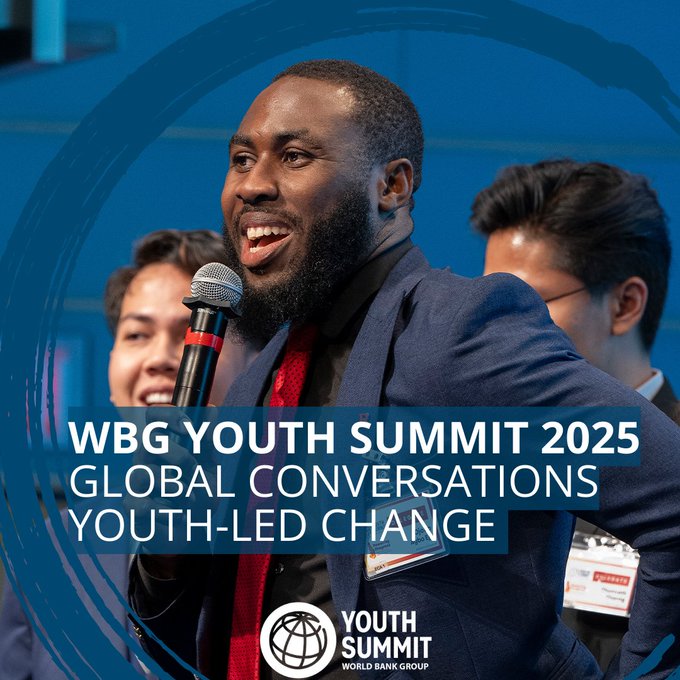 Youth-led innovation is shaping the future. 

The 12th edition of the World Bank Group Youth Summit is coming on May 19–20, 2025, with a focus on digital transformation and creativity.

Join virtually and be part of the movement: wrld.bg/223E50VU07A #WBGYouthSummit