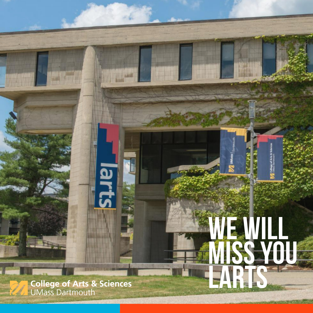 It is hard to believe that more than 3 years have passed since #UMassD was awarded funds to renovate and restore LARTS in April 2022: massachusetts.edu/news/umass-dar… 
The day to close LARTS has finally arrived!
Read more about the restoration here: umassd.edu/cmpcp/larts-re…