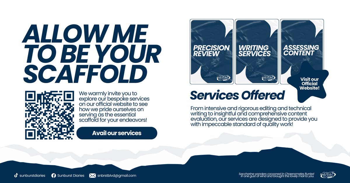 Discover the transformative power of document refinement through Sunburst Diaries! 🫂

🔗: sites.google.com/view/sunburstd…

#sunburstdiaries #research #comms #commsopen #proofreading #editing #DocumentFormatting #copyediting #grammar #proofreadingservices #paraphrasing #consultation