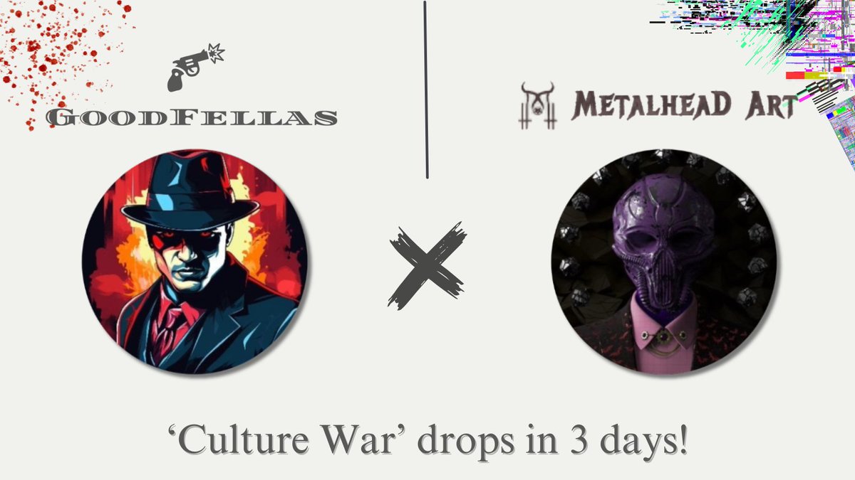 The GoodFellas (@goodfellasnft) on Twitter photo 🎯 The countdown is on!
In just 3 days, <a href="/MetalheaDesq/">MetalheaD🤘💀🤘#FCW 💎💜 NFT.NYC2025</a> 's “Culture War” drops — marking his powerful debut in our Artist Incubator. 🎨
He joined us on Spaces to talk about his journey, vision, and what this piece means. Don’t miss the replay if you haven’t tuned in yet.🎙️
Only 🎯 The countdown is on!
In just 3 days, <a href="/MetalheaDesq/">MetalheaD🤘💀🤘#FCW 💎💜 NFT.NYC2025</a> 's “Culture War” drops — marking his powerful debut in our Artist Incubator. 🎨
He joined us on Spaces to talk about his journey, vision, and what this piece means. Don’t miss the replay if you haven’t tuned in yet.🎙️
Only