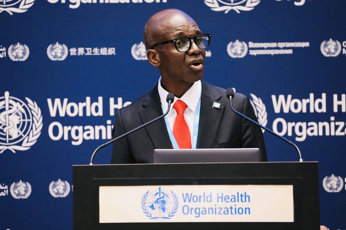 Prof. Mohammed Janabi, mgombea kutoka Tanzania kwenye uchaguzi wa Mkurugenzi Mkuu wa Shirika la Afya Duniani Kanda ya Afrika  unaofanyika leo Mei 18, 2025 akijinadi mbele ya Mawaziri wa Afya kutoka nchi za Bara la Afrika na kuwaomba kumuunga mkono kwa kura ya ndio.