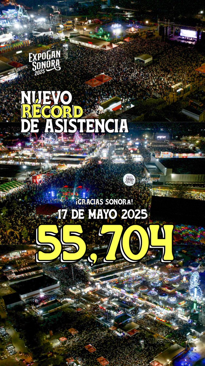 ¡ARRIBA SONORA! 🥇 NUEVO RECORD 🥇 MÁS DE 55,000 VISITANTES DURANTE TODO EL DÍA SIN NINGUN REPORTE DE INCIDENTES. ¡AGRADECIMIENTO ESPECIAL A NUESTRAS AUTORIDADES DE SEGURIDAD PUBLICA!