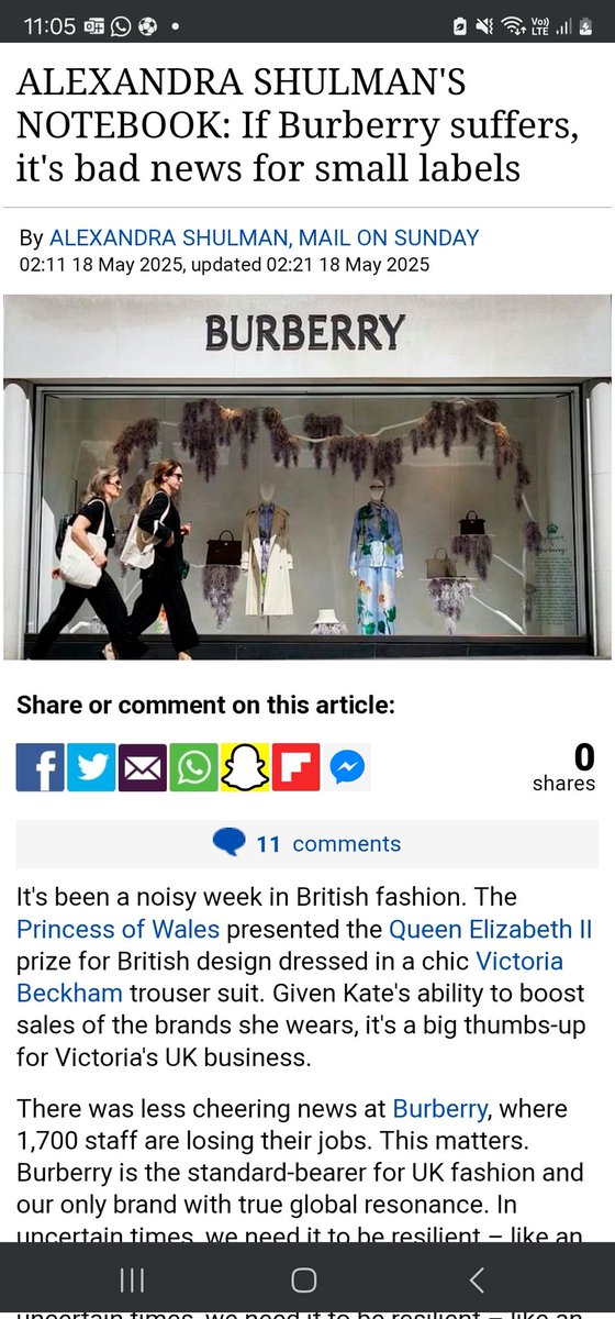 Burberry is cutting 1,700 jobs — a major shake-up in the luxury space. Beyond the headlines, moves like this send ripples across the fashion industry, tightening supply chains and squeezing smaller brands already fighting to survive. 🧵 #FashionNews #Burberry #IndieBrands