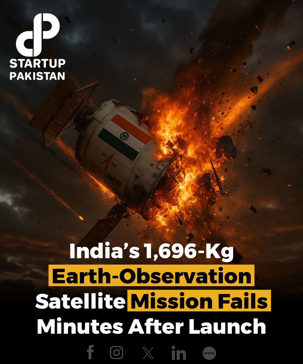 PakStartup's tweet photo. India’s attempt to launch the EOS-09 Earth-observing satellite on May 17 ended in failure due to a problem in the rocket’s third stage. The launch took place from Satish Dhawan Space Centre but the mission was cut short about six minutes after liftoff.
#ISRO #EOS09 #Satellite https://t.co/xlTOsqPLFN