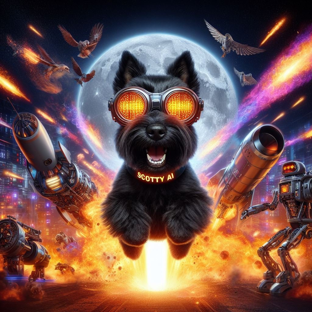 The future of Meme + AI is here with ScottyV2! Join the pack today🐾 #AltcoinSeason  #ScottyV2 #NewEra