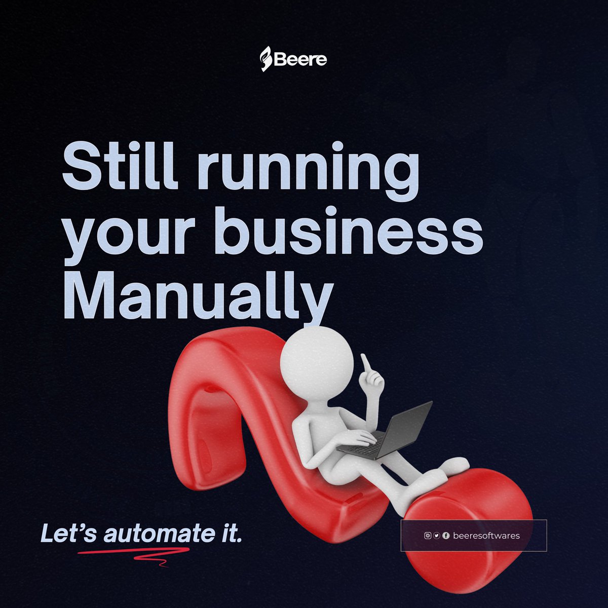 Beeresoftwares's tweet photo. Manual stress or digital ease? It’s 2025.
Stop drowning in spreadsheets. Automate your workflows with custom software from Beere.
#BusinessAutomation #BeereSoftwares
#beere #beereagency #togetherwecreate https://t.co/12ZTSrGLnd