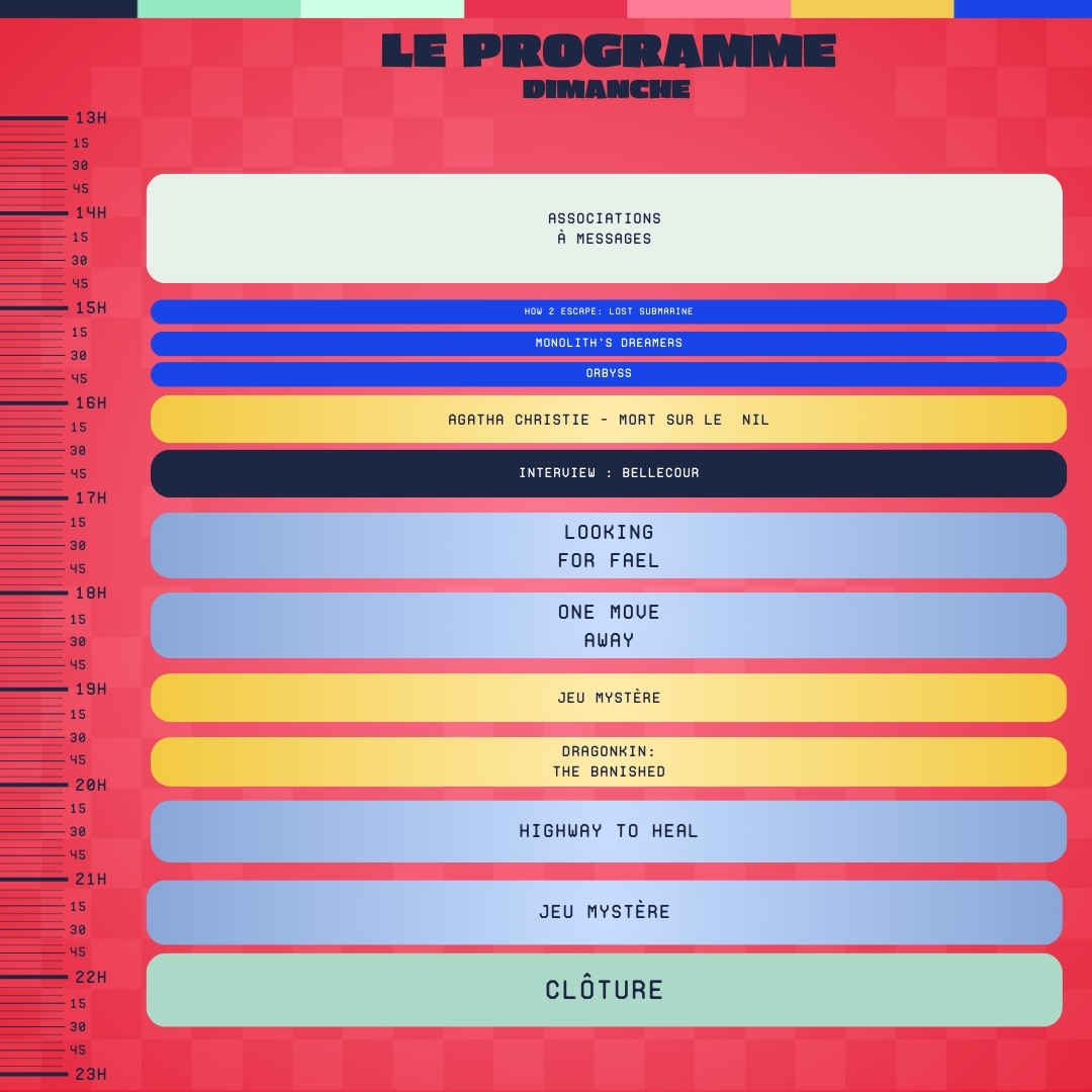 Déjà le dernier jour de #GamesMadeInFrance. 😢

Mais on vous a gardé de quoi finir en beauté : récits captivants, énigmes tordues et une touche de fun pour clôturer cette belle édition.💫

Rendez-vous en live à 13H30👉 twitch.tv/mistermv