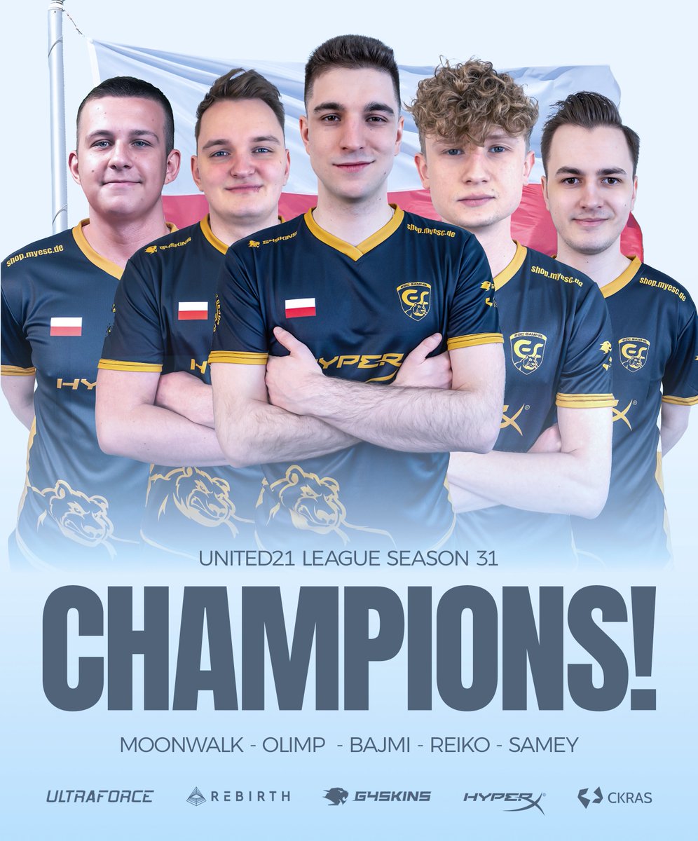 HERE ARE YOUR CHAMPIONS
Another masterclass from our team and we win another tournament, this time <a href="/OfUnited21/">United21</a> Leauge Season 31! VAMOS KURWA 🇵🇱🔥
#FEARTHEBEAST