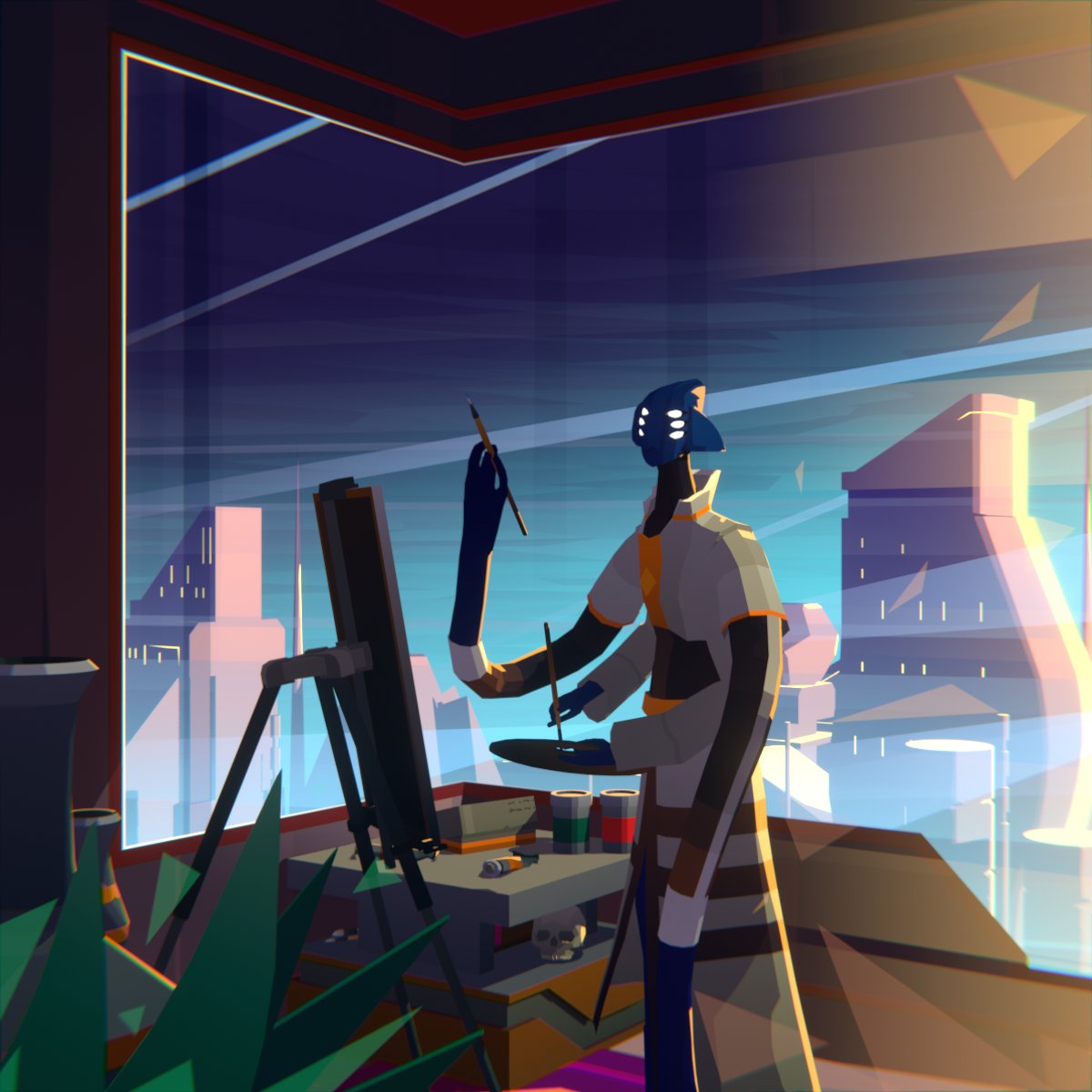 Gradient_1's tweet photo. "She is a pleasant conversationalist, and artist, of course."
#b3d #stylized #bnpr https://t.co/eoHWwE3heE