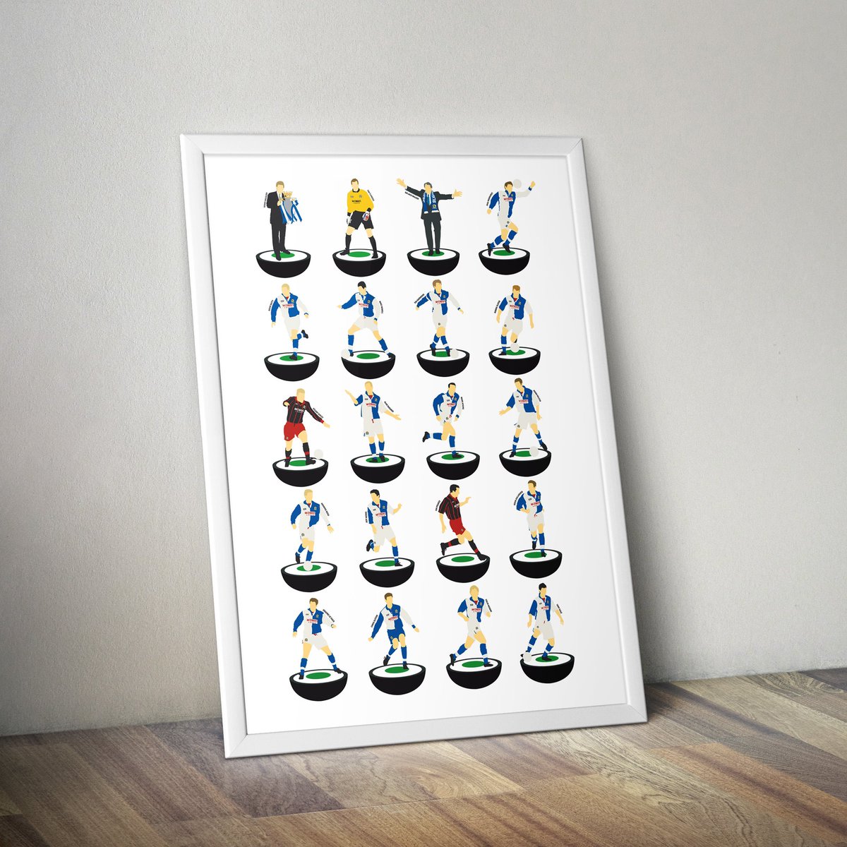 PrintsGhost's tweet photo. 🚨NEW PRINT🚨

It’s 30 years since Blackburn Rovers won the English Premier League 🏆

The full 1994-95 team is now available in A3 from our Etsy and the @FootballMuseum ⚽️ https://t.co/CXBYFCvaUO