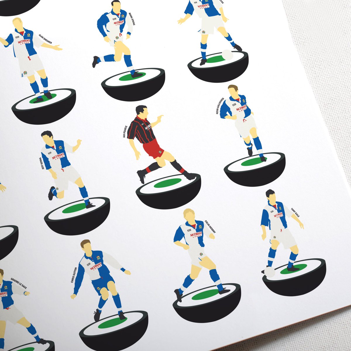 PrintsGhost's tweet photo. 🚨NEW PRINT🚨

It’s 30 years since Blackburn Rovers won the English Premier League 🏆

The full 1994-95 team is now available in A3 from our Etsy and the @FootballMuseum ⚽️ https://t.co/CXBYFCvaUO