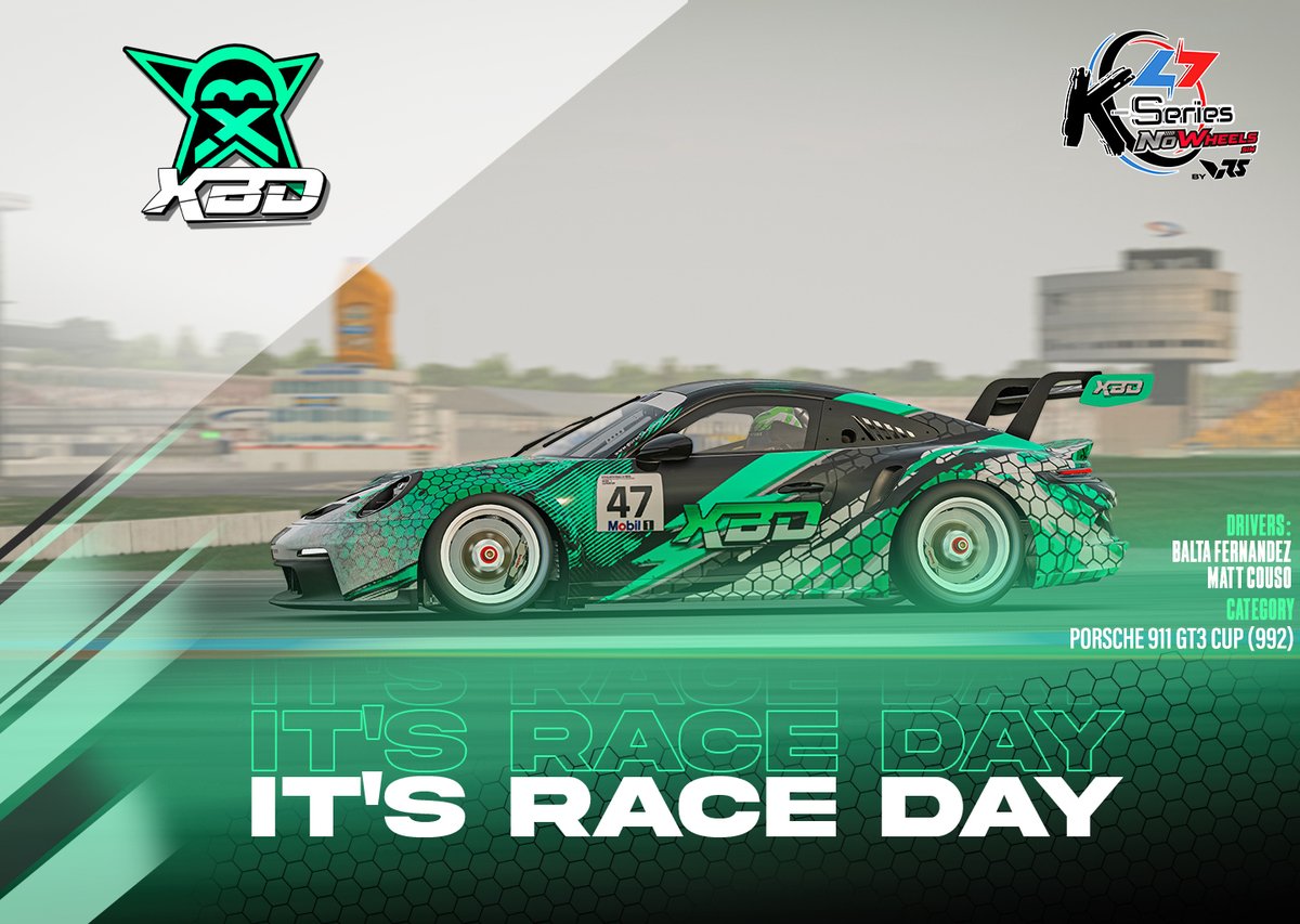 XBD RACING MOTORSPORT (@xbdracing) on Twitter photo 🎯 Tercera ronda para los chicos del CUP en las #Kseries de <a href="/ktd_competicion/">KTD Competición</a>
Pilotos 👇
👤 <a href="/XbdBalta1987/">BALTA FERNÁNDEZ</a>
👤 <a href="/MattCouso94/">Mateo Couso</a>
🏎️ Porsche 911 GT3 Cup (992)
📌 Autódromo Internacional do Algarve
⌛️ 21:50 Q
📽️ twitch.tv/k_series_byktd
#GreenPower #GoXBD 🎯 Tercera ronda para los chicos del CUP en las #Kseries de <a href="/ktd_competicion/">KTD Competición</a>
Pilotos 👇
👤 <a href="/XbdBalta1987/">BALTA FERNÁNDEZ</a>
👤 <a href="/MattCouso94/">Mateo Couso</a>
🏎️ Porsche 911 GT3 Cup (992)
📌 Autódromo Internacional do Algarve
⌛️ 21:50 Q
📽️ twitch.tv/k_series_byktd
#GreenPower #GoXBD