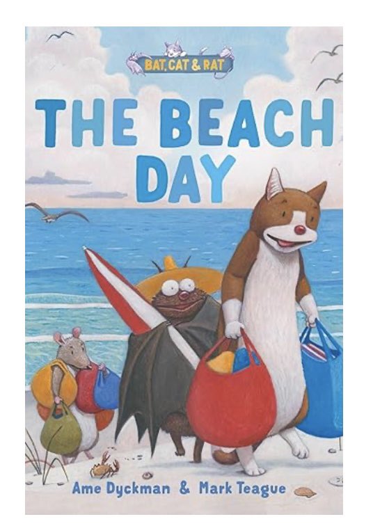 kbport714's tweet photo. #bookaday The Beach Day @AmeDyckman #markteague What a funny read with bat, cat, and rat trying to go to the beach, but do they make it? So many cute happenings. The kiteโฆ๐ loved this book. https://t.co/0rwtoBiI3r