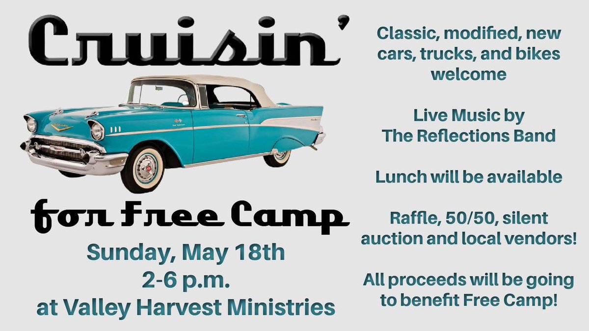 Next3Days's tweet image. Big Sunday for Car Shows &amp;amp; Cruise-Ins:
• Car Cruise-In and Music Jam at Wildwood Farms General Store #floydva, 1-4pm
• 2025 Cruisin' for Free Camp at Valley Harvest Ministries #dublinava, 2-6pm
• Auburn High Eagle Pride PTSO Car Show, 2-5pm at Auburn...
nextthreedays.com/mobile/?Date=5…