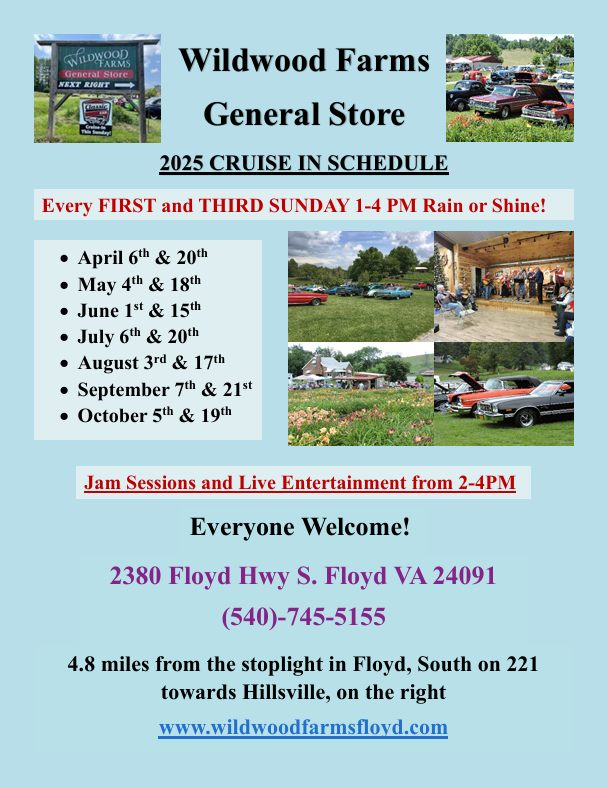 Next3Days's tweet image. Big Sunday for Car Shows &amp;amp; Cruise-Ins:
• Car Cruise-In and Music Jam at Wildwood Farms General Store #floydva, 1-4pm
• 2025 Cruisin' for Free Camp at Valley Harvest Ministries #dublinava, 2-6pm
• Auburn High Eagle Pride PTSO Car Show, 2-5pm at Auburn...
nextthreedays.com/mobile/?Date=5…
