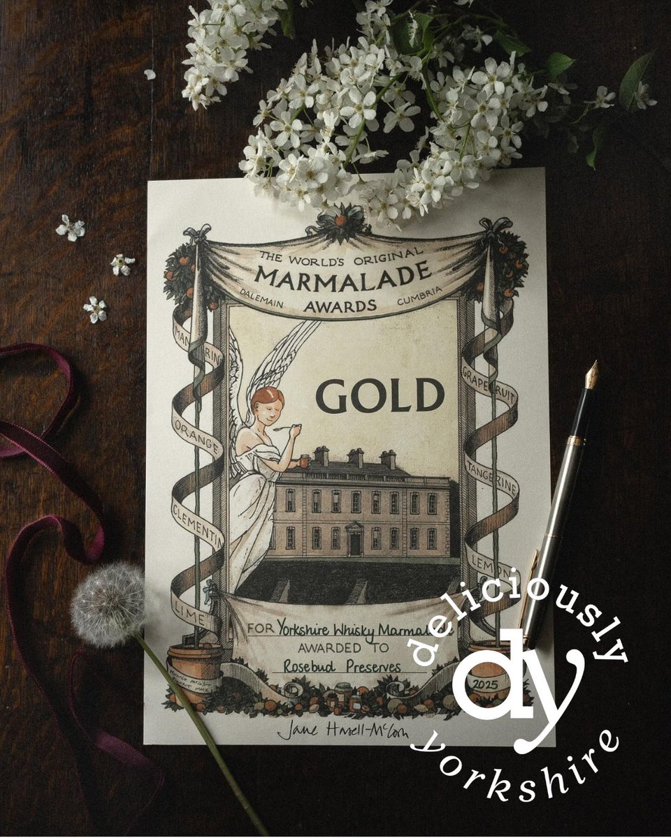 Congratulations to the team at Masham based Rosebud Preserves who are celebrating after being awarded a prestigious Gold at the World Marmalade Awards recently.

deliciouslyorkshire.co.uk/rosebud-preser…

#yorkshirefoodanddrink #dy #DeliciouslyYorkshire
