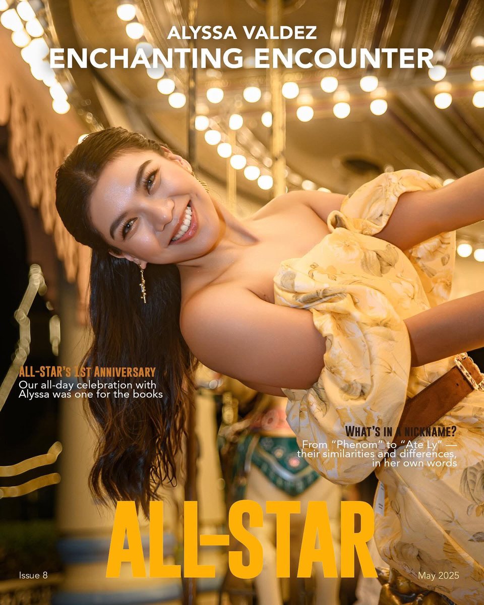 News5PH's tweet image. "ENCHANTING ENCOUNTER"
Tampok ang volleyball phenom na si #AlyssaValdez sa first anniversary issue ng All-Star magazine. #News5 | via Arjie Mendoza
📸: Noel Monzon Jr. / Arjie Mendoza