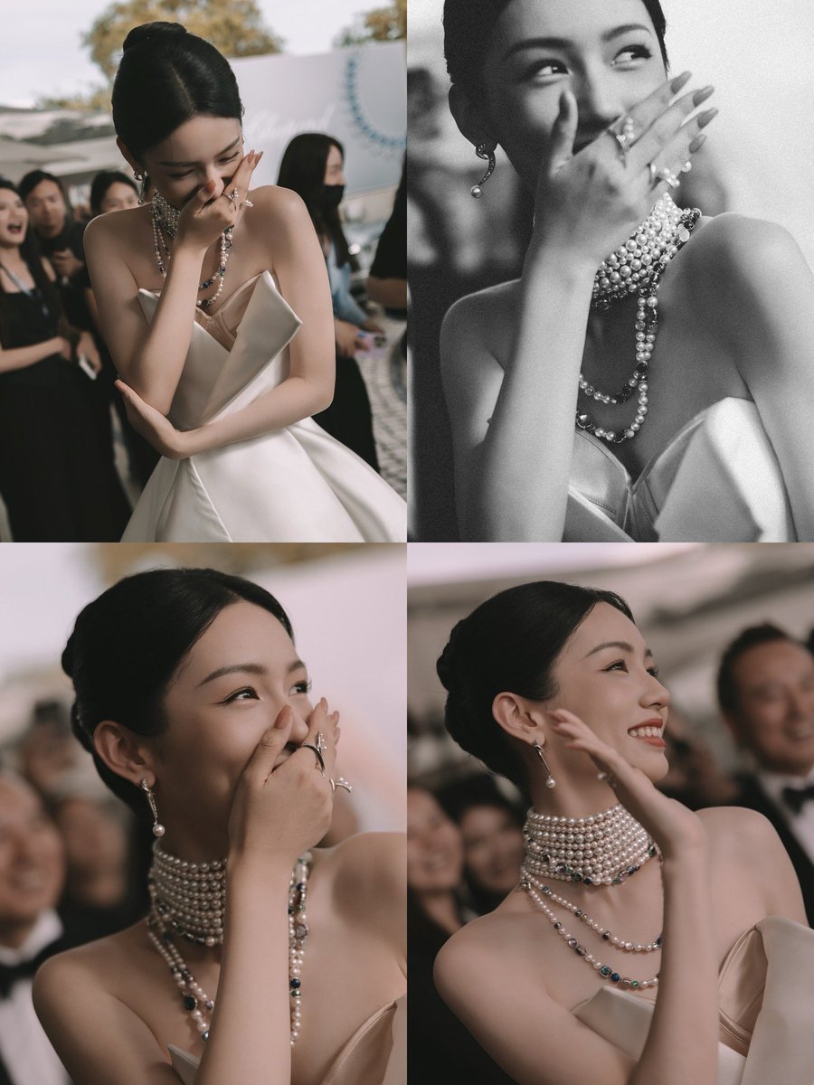 SimplyZhouYezi's tweet photo. Her reactions to the screaming male fan at Cannes https://t.co/GFpWj4fwe4