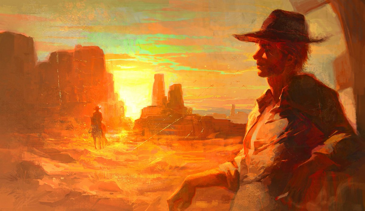did a RDR2 fan art for a class assignment🤠