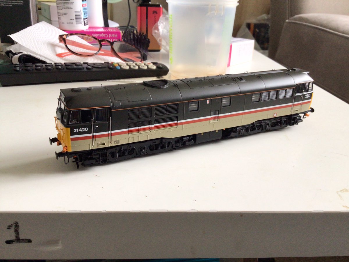 David's trains (@davids_trains) on Twitter photo #TMRGUK
Here is what I brought back from <a href="/railssheffield/">Rails Of Sheffield</a> at their @Accurascale Takeover event, Class 31 31420 in the Intercity Livery, its 2nd hand but pretty much as new.
Got a decent price as I had part exchanged my old Lima 87 as I didn’t use that as much as I have hornbys one #TMRGUK
Here is what I brought back from <a href="/railssheffield/">Rails Of Sheffield</a> at their @Accurascale Takeover event, Class 31 31420 in the Intercity Livery, its 2nd hand but pretty much as new.
Got a decent price as I had part exchanged my old Lima 87 as I didn’t use that as much as I have hornbys one