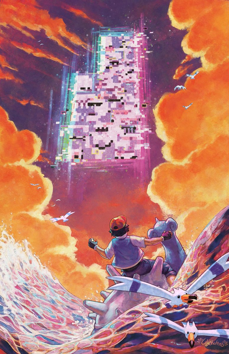 Anyone know the artist? #Pokemon #MissingNo #Surf #Gameboy #Gen1