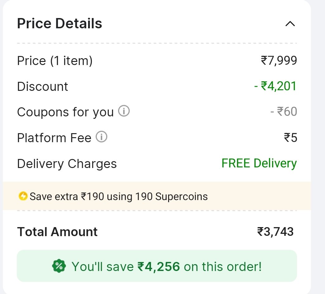 rohitsaha__'s tweet photo. Day by day, we’re being robbed by @Flipkart. First no platform fee, then ₹3, now ₹5 — what’s next, ₹100? I’m a Flipkart VIP member, why am I paying these ridiculous charges? This is getting worse every day. @flipkartsupport please explain! #Flipkart #PlatformFee #Disappointed https://t.co/wCOxcDXrWa