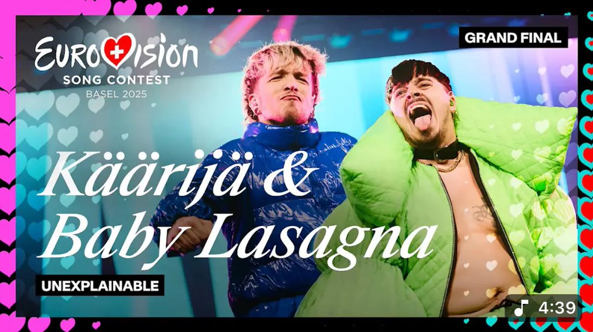 lo unico bueno de eurovision fue la actuación de estos dos (que debieron ganar en sus ediciones…) #Eurovision