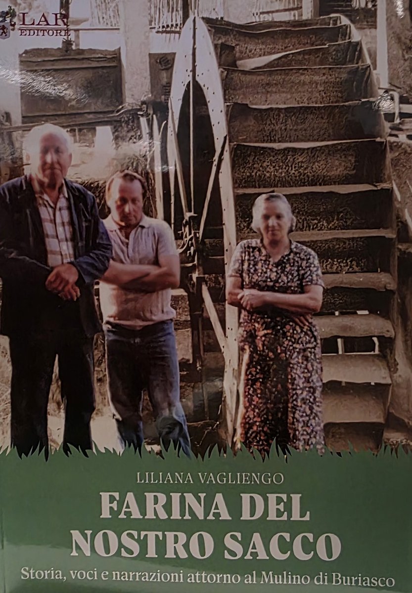 Le vicende di uno dei #MuliniStorici del #Piemonte e il rapporto con la comunità locale si apprezzano nel volume di Liliana Vagliengo,
"Farina del nostro sacco: storia, voci e narrazioni attorno al #mulino di #Buriasco" (#LarEditore). Al #SalTo25 in #SpazioArancio.