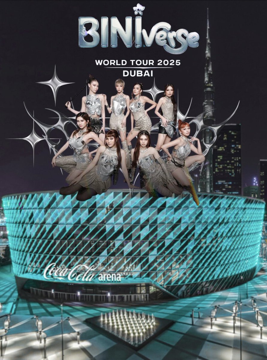 The first Filipino P-pop group to hold a concert at the Coca-Cola Arena in Dubai. This marks a historic milestone, not just for BINI, but for the entire Filipino music industry bringing P-pop to one of the biggest international stages in the Middle East. ✨🪐

BINIVERSE LANDS IN