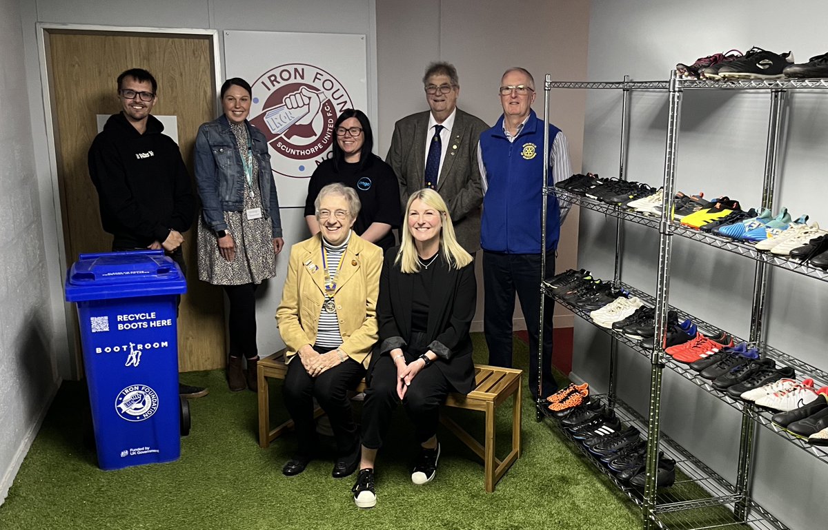 Scunthorpe Rotary (@rcofscunthorpe) on Twitter photo President Lesley and Rotarians Gordon and Stephen visited the <a href="/_IronFoundation/">The Iron Foundation</a> Boot Room with Foundation staff and representatives from <a href="/NorthLincsCNews/">North Lincs Council</a> and <a href="/ongoUK/">Ongo</a>. We supported the project with a donation and it’s great to see that the first of the footwear ready for use. President Lesley and Rotarians Gordon and Stephen visited the <a href="/_IronFoundation/">The Iron Foundation</a> Boot Room with Foundation staff and representatives from <a href="/NorthLincsCNews/">North Lincs Council</a> and <a href="/ongoUK/">Ongo</a>. We supported the project with a donation and it’s great to see that the first of the footwear ready for use.