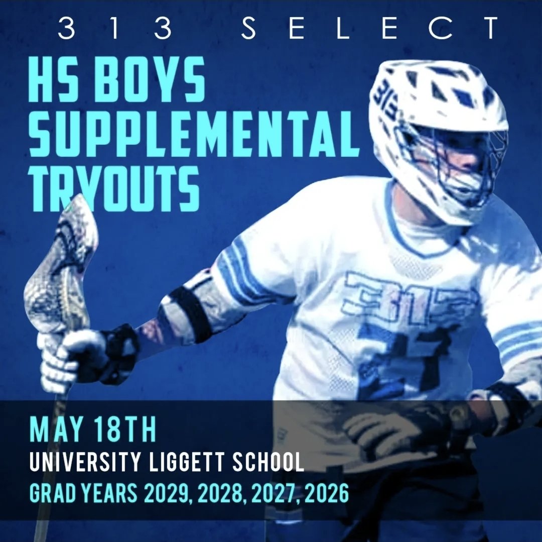 313 Lacrosse (@313lax) on Twitter photo Last call for HS Summer Ball.
Walk ups welcome. 4pm today! Last call for HS Summer Ball.
Walk ups welcome. 4pm today!
