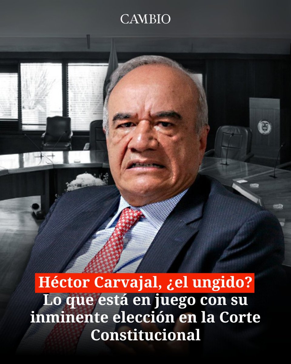 estoescambio's tweet photo. La decisión que tomará el Senado el próximo martes es una de las más importantes en la historia reciente de esa Corte. Todo indica que Carvajal será el elegido, sin importar que sea el apoderado personal del presidente.

https://t.co/NtdQyiwxb4 https://t.co/i2mnLv0oNT