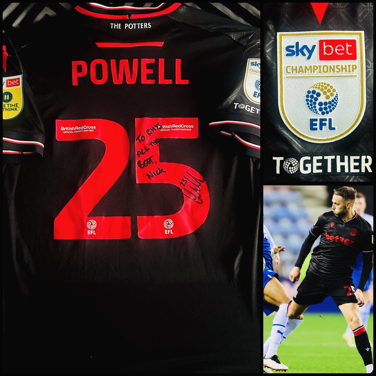 Nick Powell Match Worn Shirt 2022-23

My favourite player of all time, followed his career from Crewe which I used to watch very young with my grandad. Then eventually on to Stoke where he was possibly our best footballer we’ve had in the championship years.

Stoke City FC