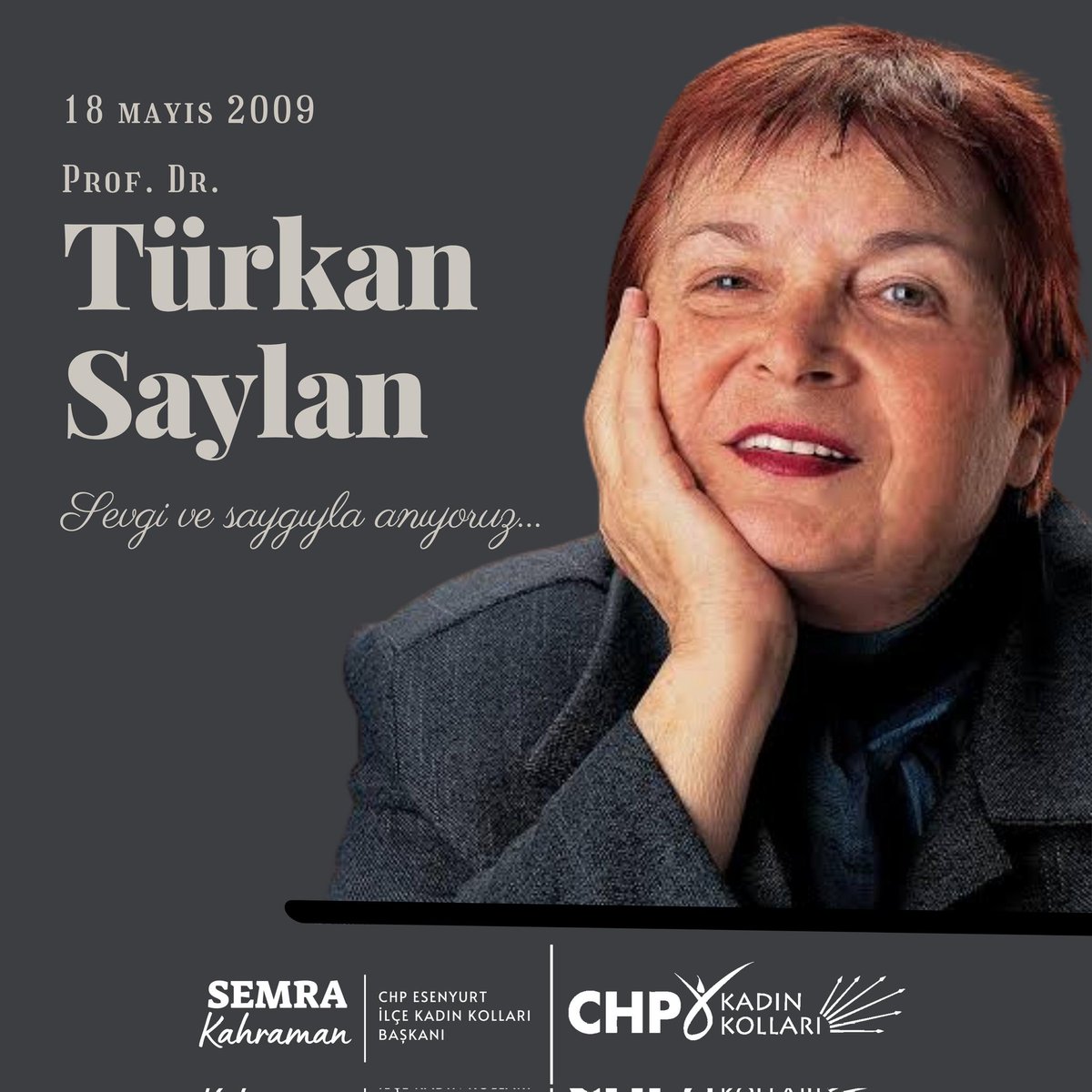 yenikadinesnyrt's tweet photo. Cumhuriyetimizin, aydınlık yarınların, eğitimin ve bilimin yılmaz savunucusu Türkan Saylan’ı rahmet ve minnetle anıyoruz.

Mücadelesi yaşayacak… https://t.co/60bdL44ODq