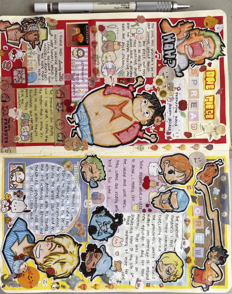 m_tryx's tweet photo. been a long time coming for this journal entry o(^_-)O  – though its more on scrapbooking with the amount of stickers I did ;p – .. I love one piece with my whole heart 💌 https://t.co/Yv0cISWRA4