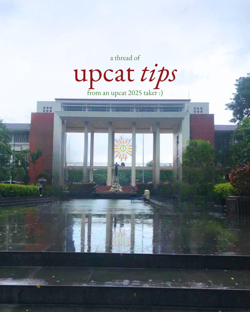 — ito na! upcat tips thread from an upcat 2025 taker!

#studytwt #upcat