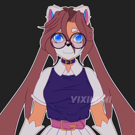 finally finished the base art - now to learn how to cut and rig it myself in Live2D. Lord help me 🙏

#vtuber #oc #furryartist