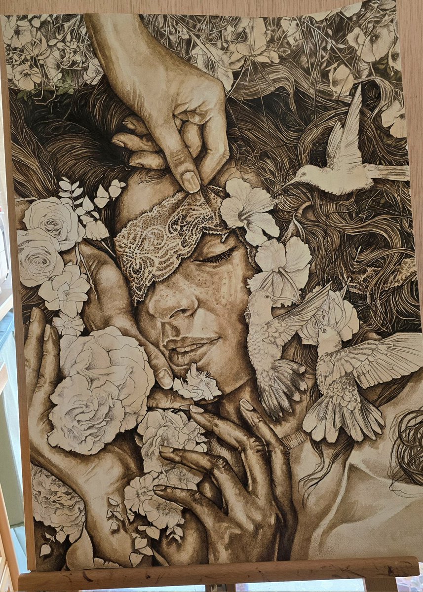 "I was ashamed of myself when I realized that life was a costume party, and I attended with my real face" - Franz Kafka

"Awakening" Painting in progress
#workinprogress