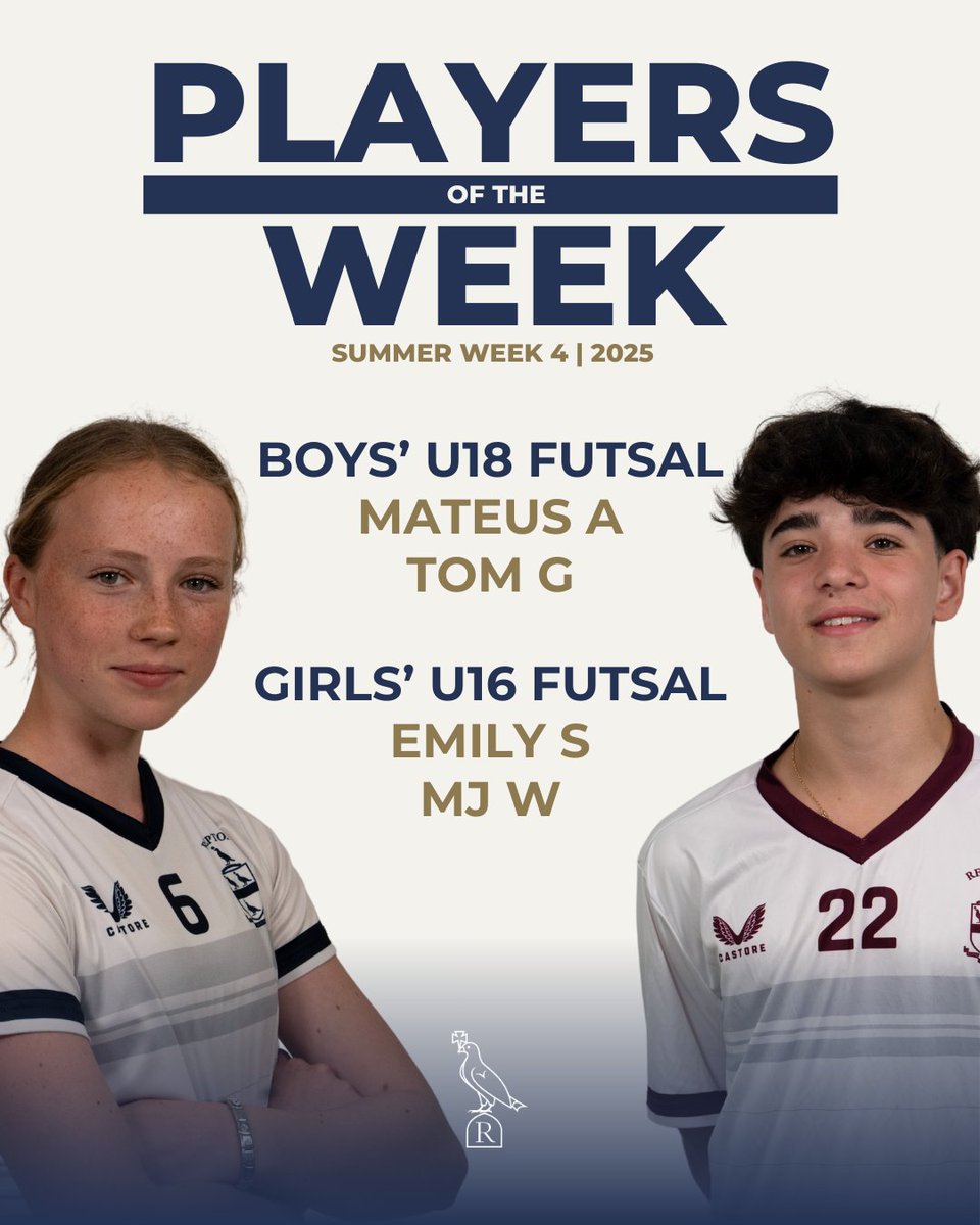 PLAYERS OF THE WEEK

There were a number of brilliant on-court displays yesterday so we've doubled up on the praise this week!

#reptonfootball #reptonfootballprogramme
#courage #excellence

#football #futsal #soccer #schoolfootball