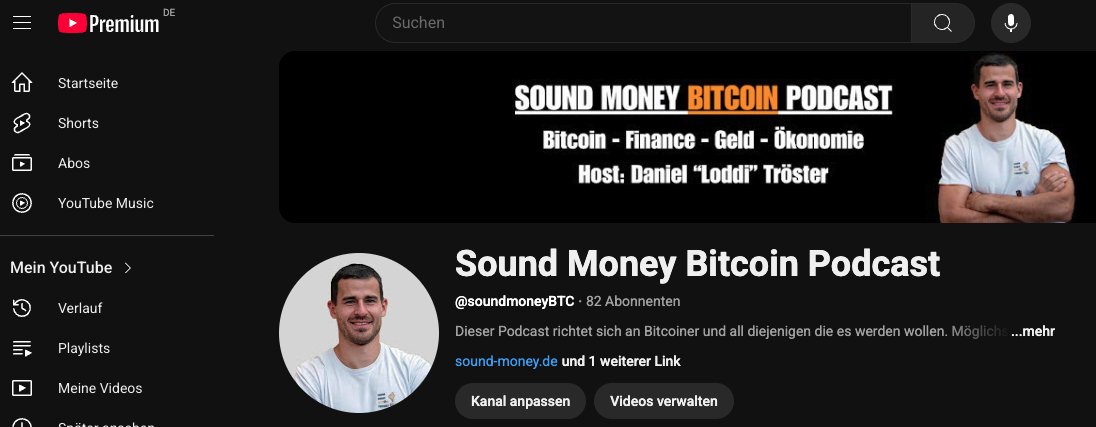 Loddi (@18loddi) on Twitter photo Sound Money Bitcoin Podcast goes #YouTube!
Könnt ja schonmal ein Abo da lassen. Dienstag geht's los ...
Link: youtube.com/@soundmoneybtc
<a href="/SoundMoney_pod/">Sound Money Bitcoin Podcast</a>
#Bitcoin Sound Money Bitcoin Podcast goes #YouTube!
Könnt ja schonmal ein Abo da lassen. Dienstag geht's los ...
Link: youtube.com/@soundmoneybtc
<a href="/SoundMoney_pod/">Sound Money Bitcoin Podcast</a>
#Bitcoin