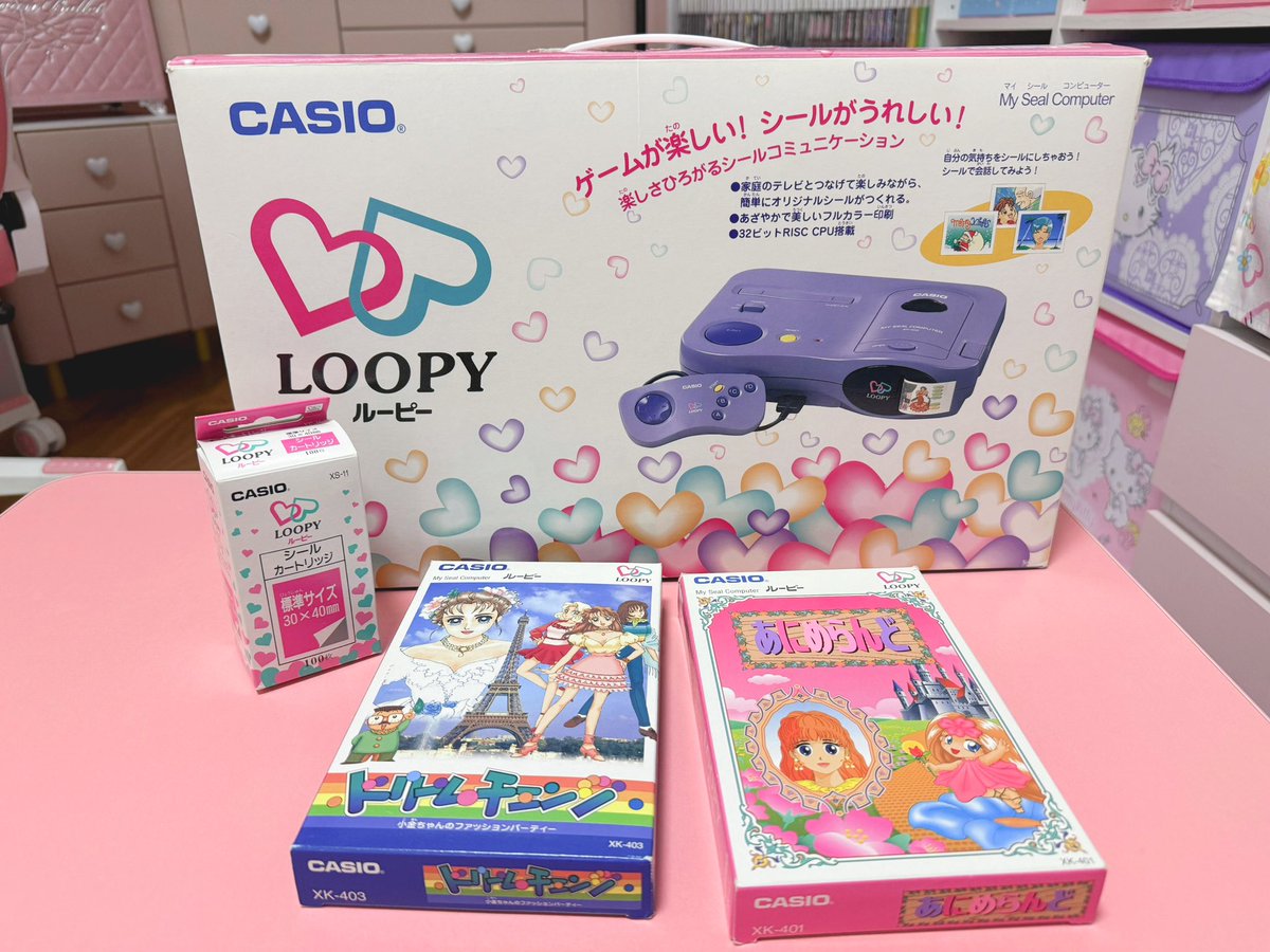 夫からのお土産🎁 CASIOのゲーム機『ルーピー』 こんな女児ゲー専用