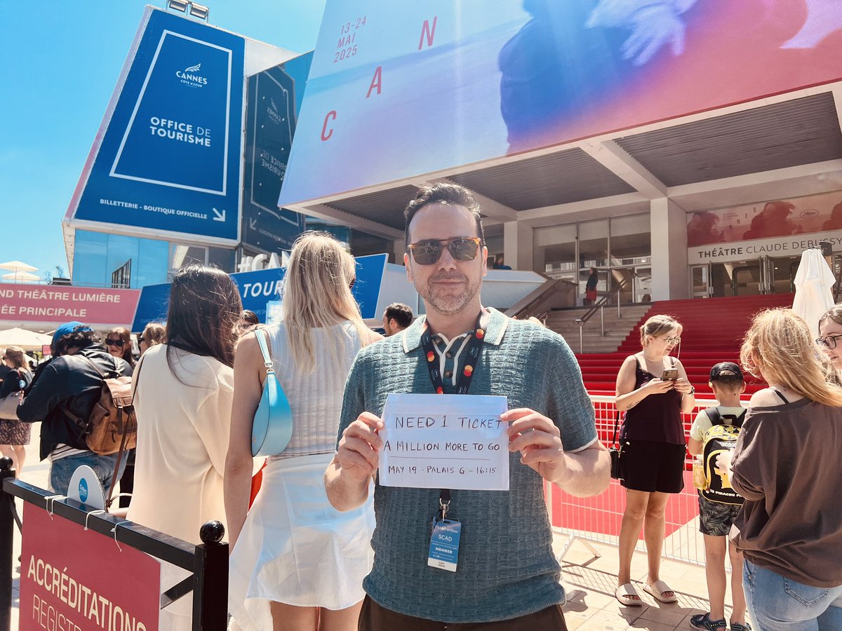 CarloGarcia's tweet photo. Need 1 ticket
A MILLION MORE TO GO @AMillionFilm
19 MAY 16:15 - Palais G
@mdf_cannes
#mdf25 #Cannes #CannesFilmFestival2025 #marchedufilm https://t.co/IzMx8dkG8L