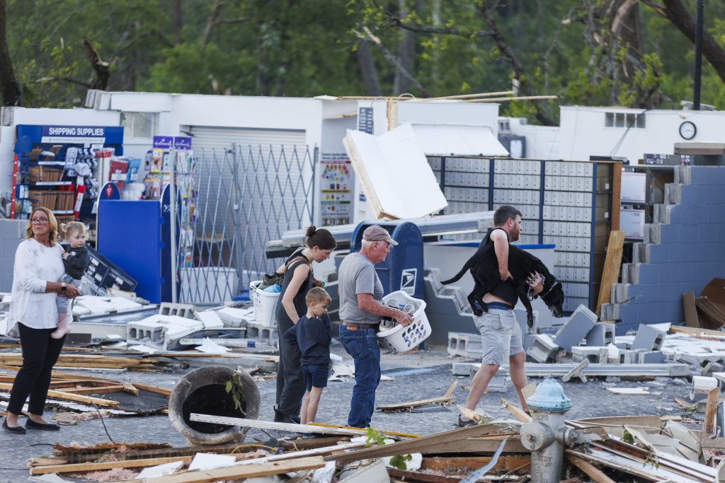 Tornado touched down in my neighborhood over the weekend. My home and family are fine, but parts of the neighborhood were destroyed and all the roads were blocked by debris. 

I'm incredibly fortunate because I drove into the neighborhood at 7pm and roads were clear, but by 8pm